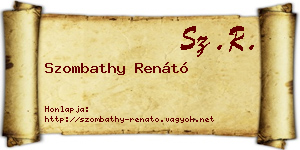 Szombathy Renátó névjegykártya